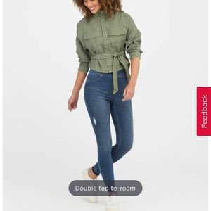 Spanx Distressed Ankle Skinny Jeans Size L (10-12)